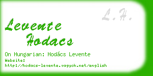 levente hodacs business card